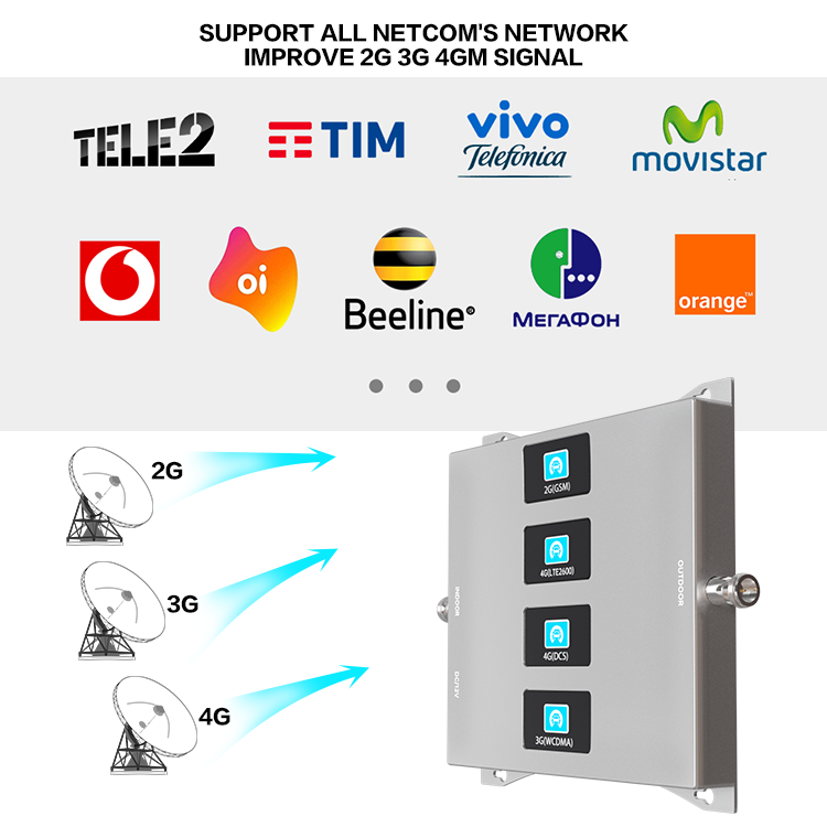 mobile signal booster 2g 3g 4g cell phone signal booster 900 1800 2100 2600mhz